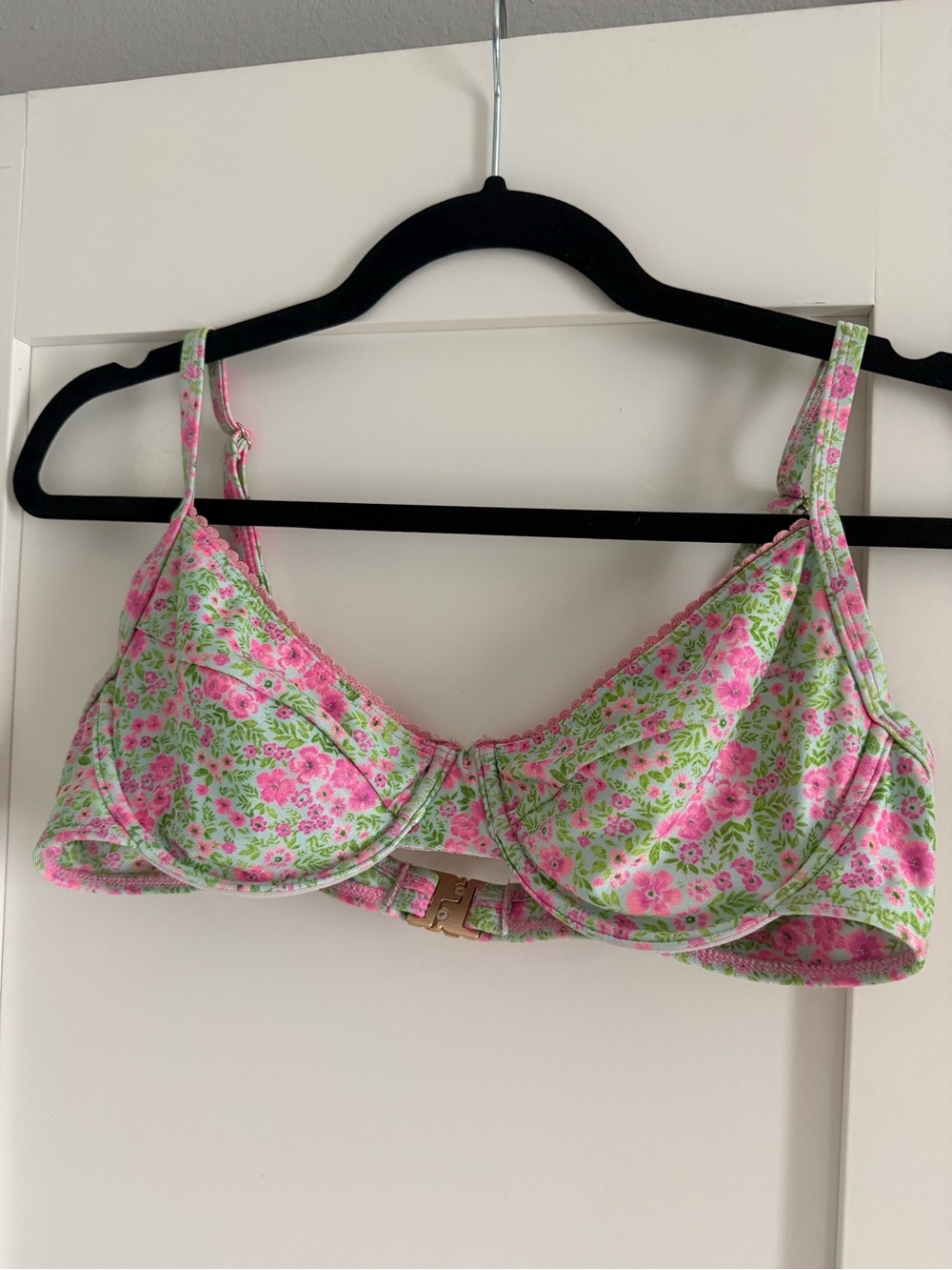 Kulani Kinis Pink & Green Floral Underwire Bikini Set - Picture 2 of 3